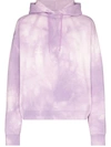 Martine Rose Logo-print Tie-dye Cotton Hooded Sweatshirt In Rosa