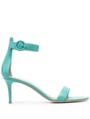 GIANVITO ROSSI SUEDE ANKLE-STRAP SANDALS