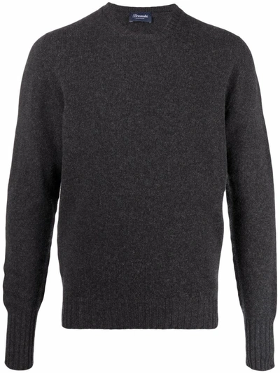 Drumohr Long-sleeve Knitted Jumper In Schwarz