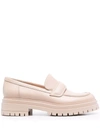 GIANVITO ROSSI CHUNKY LEATHER LOAFERS