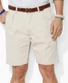 POLO RALPH LAUREN MEN'S CORE 9" CLASSIC-FIT PLEATED CHINO SHORTS