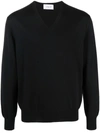 D4.0 Round Neck Knitted Jumper In Schwarz