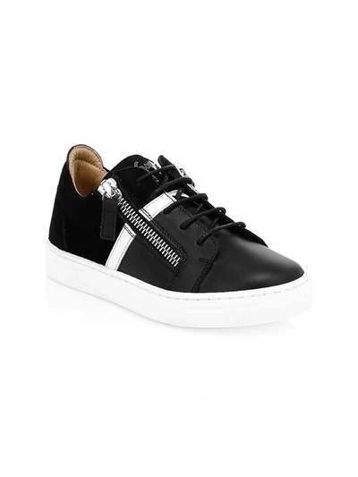 Giuseppe Zanotti Baby's, Little Kid's & Kid's Two-tone Leather Trainers In Black White