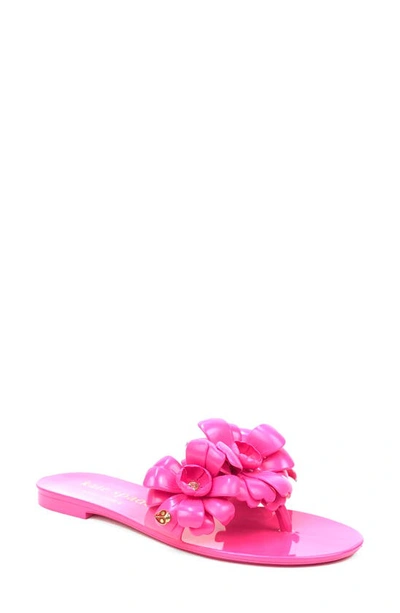 Kate Spade Women's Jaylee Floral Appliqué Jelly Slides In Crushed Watermelon