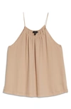 ATM ANTHONY THOMAS MELILLO SCOOP NECK CREPE GEORGETTE CAMISOLE,AW5201-CAC