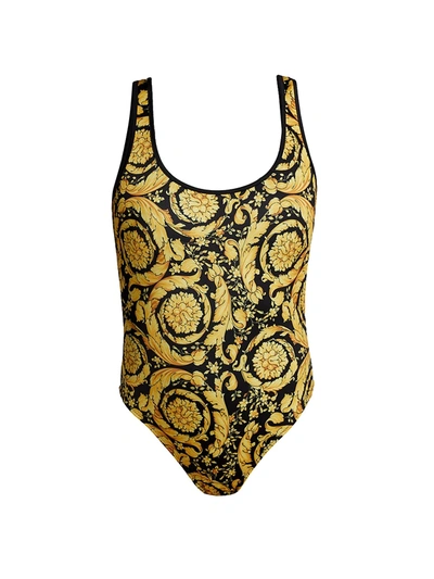 VERSACE WOMEN'S BAROCCO PRINT ONE-PIECE SWIMSUIT,400013921659