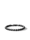 DAVID YURMAN STERLING SILVER MEMENTO MORI SKULL BEAD BRACELET