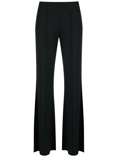 Lygia & Nanny Flared Pleated Trousers In 黑色