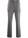 BRUNELLO CUCINELLI HOUNDSTOOTH-PATTERN TAILORED TROUSERS
