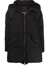 Moorer Oversize Padded Jacket In 黑色