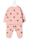 MOSCHINO TEDDY BEAR-EMBROIDERY COTTON TRACKSUIT