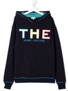 Marc Jacobs Logo Embroidered Hoodie In 蓝色