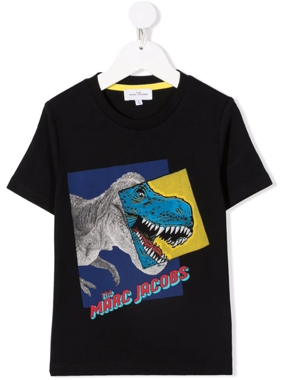 The Marc Jacobs Graphic-print Organic Cotton T-shirt In 黑色