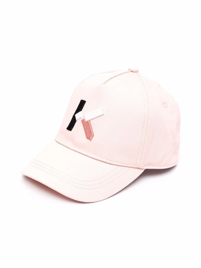 Kenzo Kids' Embroidered-logo Baseball Cap In Pink