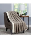Baldwin Home Oversized Soft Fluffy Vintage-look Throw Blanket In Brown