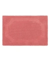 Laura Ashley Reversible Cotton Bath Mat, 21" X 34" In Pink