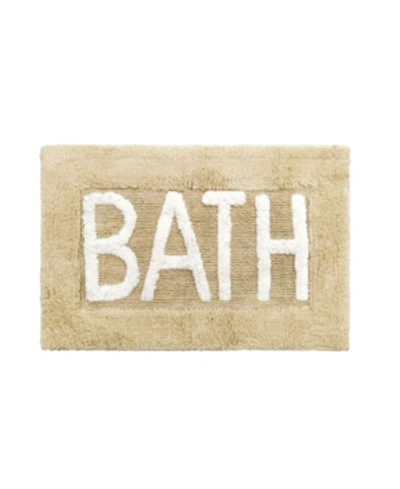 Jean Pierre Cotton 21" X 34" Bath Rug In Taupe