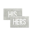 Jean Pierre Cotton 2-piece Bath Rug Set Bedding In Light Gray