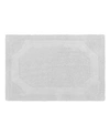 Laura Ashley Reversible Cotton Bath Mat, 21" X 34" In Gray