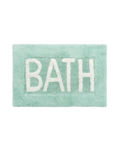 Jean Pierre Cotton 21" X 34" Bath Rug In Aqua