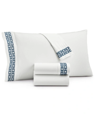 HOTEL COLLECTION CHAIN LINKS EMBROIDERED 100% PIMA COTTON PILLOWCASE, KING, CREATED FOR MACY'S