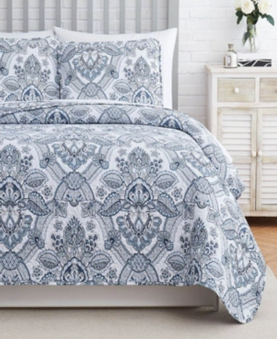 Southshore Fine Linens Enchantment Printed 2-piece Quilt And Coordinating Sham Set, Twin In Blue