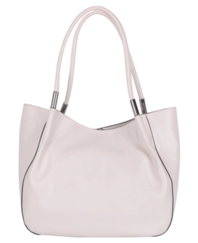 Alfani Bangle Tote, Created For Macy's In Cotton/silver