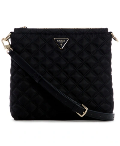 Guess Jaxi Tourist Quilted Crossbody In Black