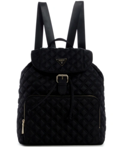 Guess Jaxi Large Quilted Backpack, Created For Macy's In Black