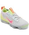 Nike Air Vapormax 2021 Flyknit Sneaker In Photon Dust, Hyper Pink