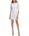 Kensie Lace Sheath Dress In White