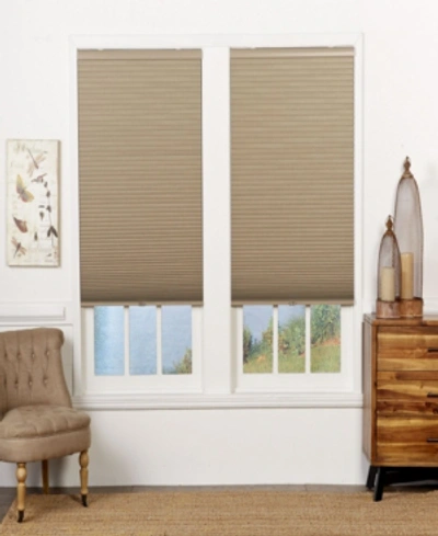 The Cordless Collection Cordless Blackout Cellular Shade, 45.5x64 In Tan-white