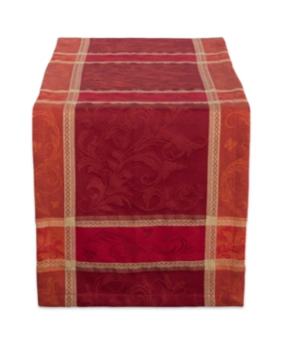 Design Imports Harvest Wheat Jacquard Table Runner In Orange