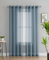 Hlc.me Lumino By Hlc. Me Perth Semi Sheer Grommet Curtain Panels - 54 W X 95 L - Set Of 2 In Dusty Blue