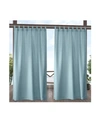 EXCLUSIVE HOME CURTAINS BISCAYNE INDOOR - OUTDOOR TWO TONE TEXTURED GROMMET TOP CURTAIN PANEL PAIR, 54" X 120"
