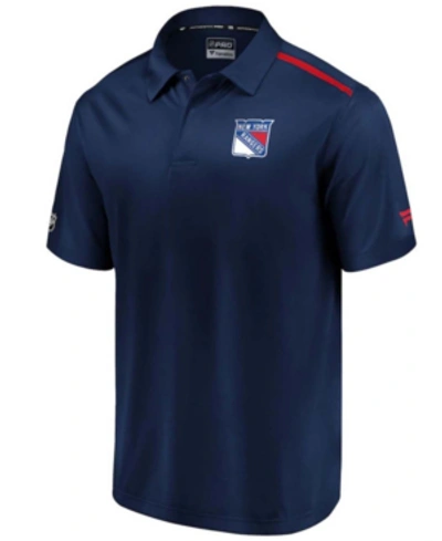 Authentic Nhl Apparel New York Rangers Men's Authentic Pro Rinkside Polo In Royalblue