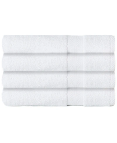Sunham Soft Spun Cotton 4-pc. Bath Towel Set Bedding In White