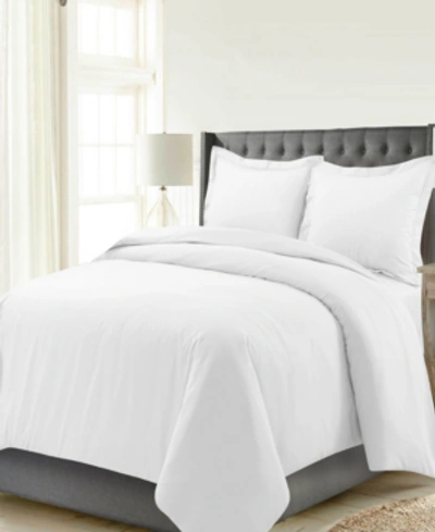 Celeste Home Luxury Weight Solid Cotton Flannel Duvet Cover Set, King/california King In White