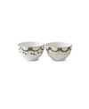 ROYAL COPENHAGEN STAR FLUTED CHRISTMAS CHOCOLATE BOWL, SET OF 2