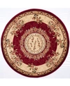 Safavieh Lyndhurst Lnh328 Red And Ivory 8' X 8' Round Area Rug In Red Group