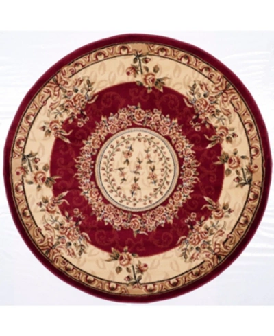 Safavieh Lyndhurst Lnh328 Red And Ivory 8' X 8' Round Area Rug In Red Group