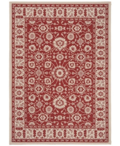 Safavieh Courtyard Cy6126 Red And Creme 4' X 5'7" Sisal Weave Outdoor Area Rug