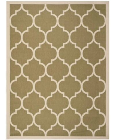 Safavieh Courtyard Cy6914 Green And Beige 8' X 11' Outdoor Area Rug