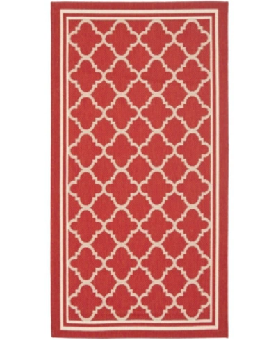 Safavieh Courtyard Cy6918 Red And Bone 2'7" X 5' Outdoor Area Rug