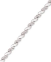 Macy's Diamond Accent San Marco Link Bracelet In 18k Gold-plate & Silver-plate In Silver