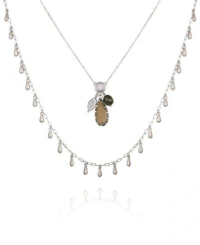 T Tahari Gypsy Revival Layered Necklace In Silver-tone