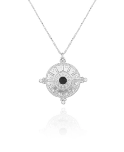 T Tahari Gypsy Revival Pendant Necklace In Silver-tone