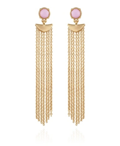 T Tahari Gypsy Revival Linear Earring In Gold-tone