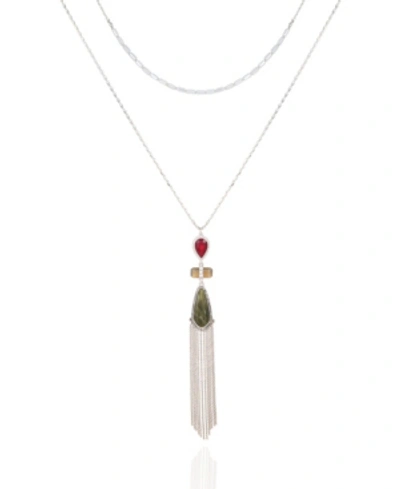 T Tahari Gypsy Revival Layered Necklace In Silver-tone