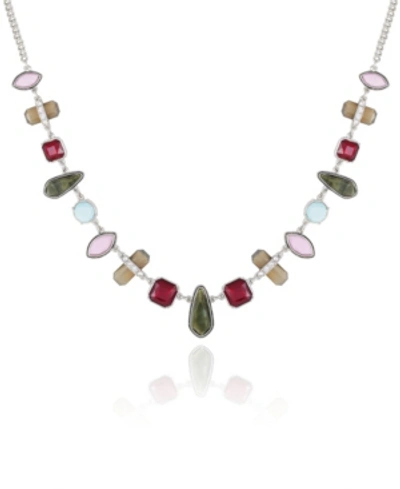 T Tahari Gypsy Revival Statement Necklace In Silver-tone